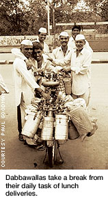 Dabbawalla taking  a break