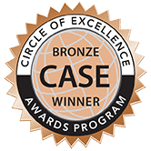 bronze CASE award badge