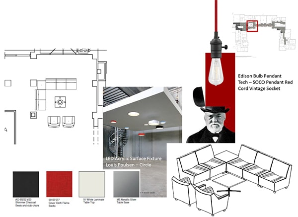 Layout illustration of the lobby space
