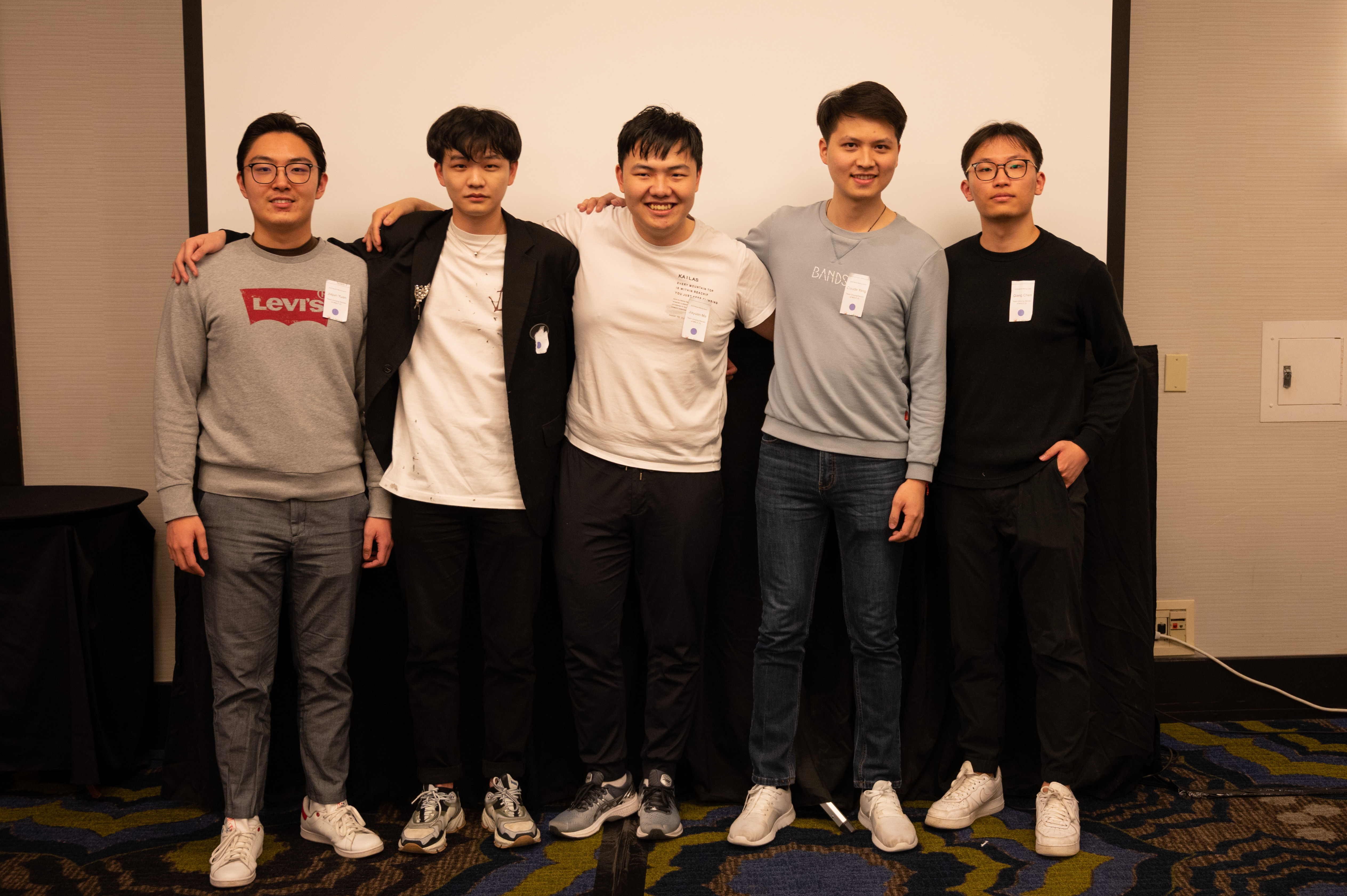 Unsung Heroes of MSCF from left to right: Jiajun Yuan, Boyu Fang, Jiayuan Ma, Jingyun Yang and Qiang Chen