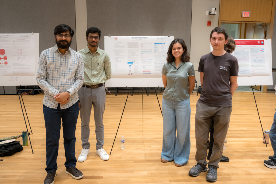 group of people at poster sessions