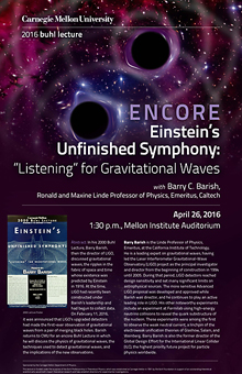 Barry Barish Returns to CMU to Give Buhl Lecture on Gravitational Waves
