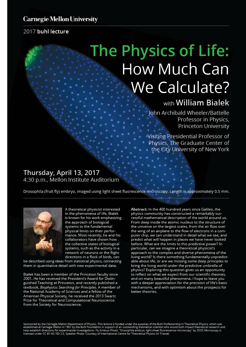 Buhl Lecture Poster