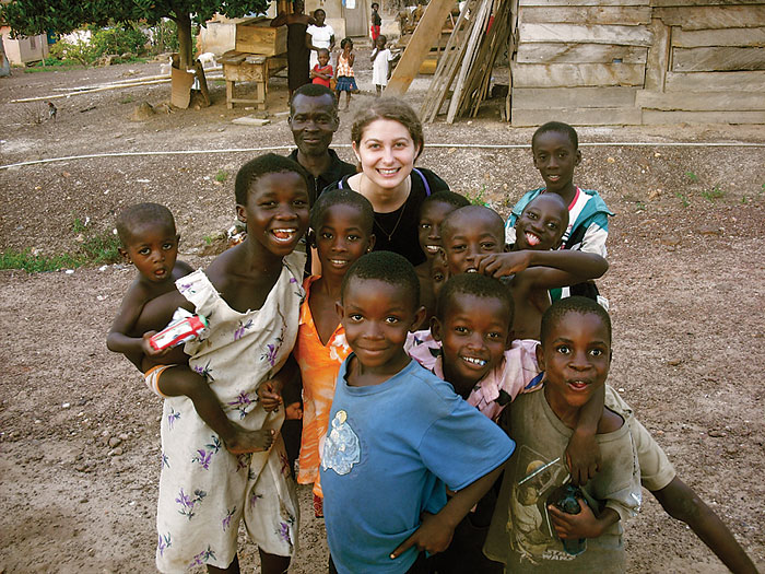 photo of Kilp with children in Ghana