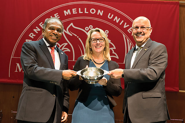 Photo of Subra Suresh, Rebecca Doerge and Farnam Jahanian