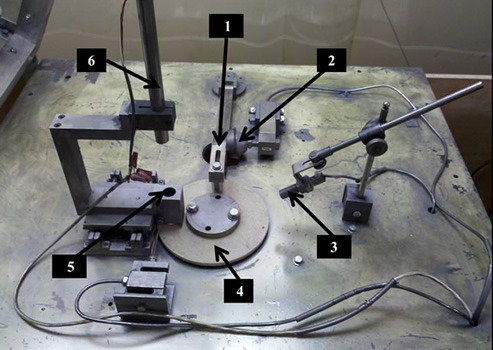 Pad-on-disk tribometer