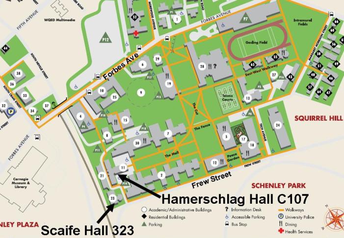 Carnegie Mellon Campus Map Where To Find Us - Laboratory For Transport Phenomena In Energy Systems - Carnegie  Mellon University