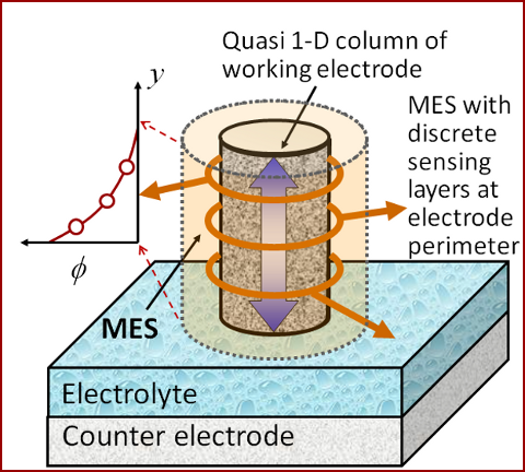 Microstructured electrode scaffold