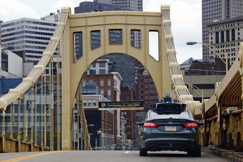 Autonomous Uber on Bridge