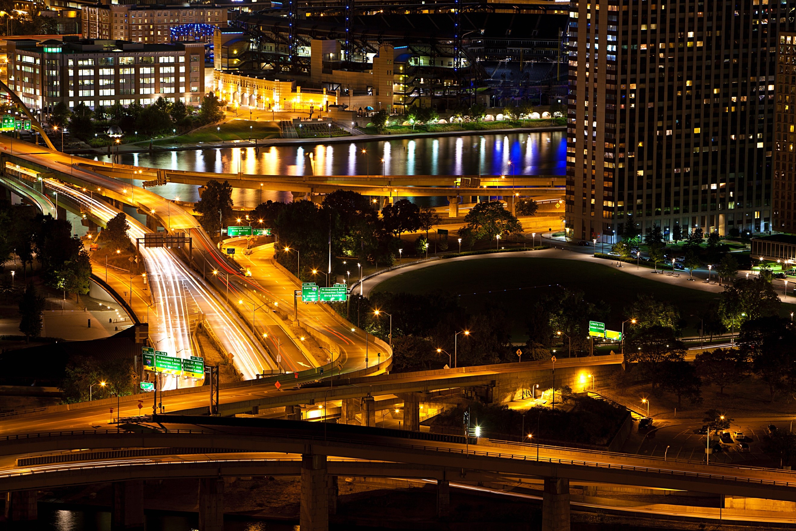 Photo of Night Light Pollution in Pittsburgh