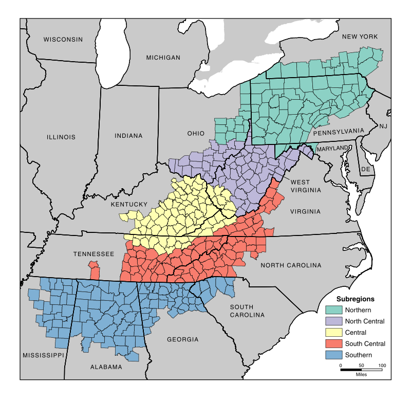 Map of Appalachia