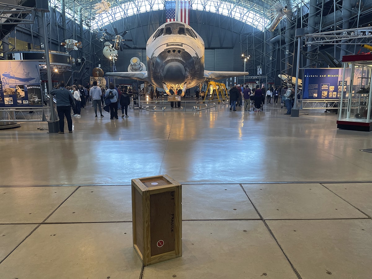 The MoonArk twin arrives at the Smithsonian