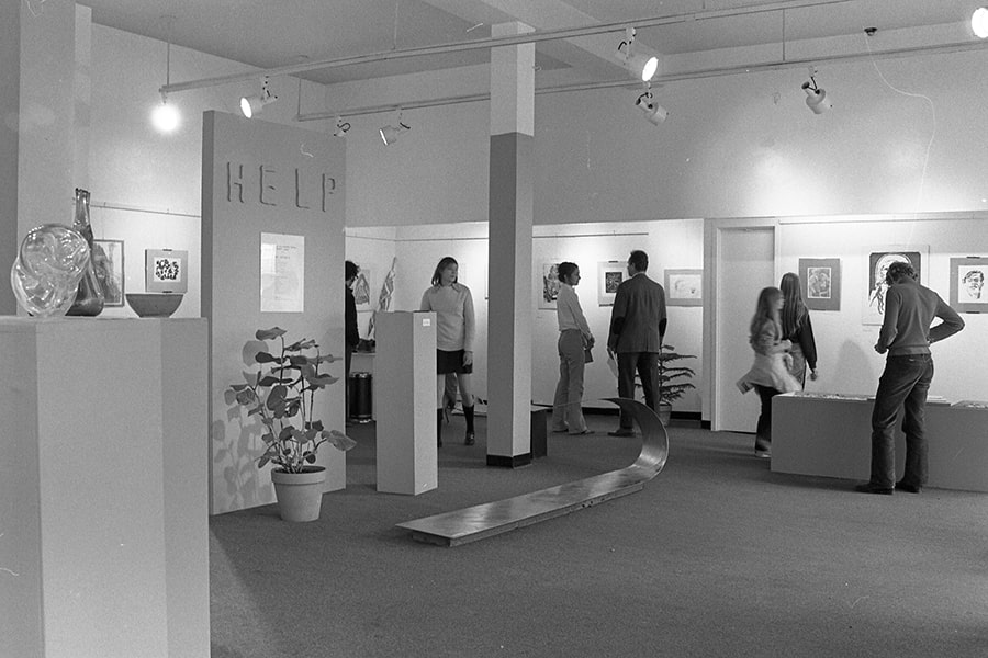 An archive photo of a gallery exhibit