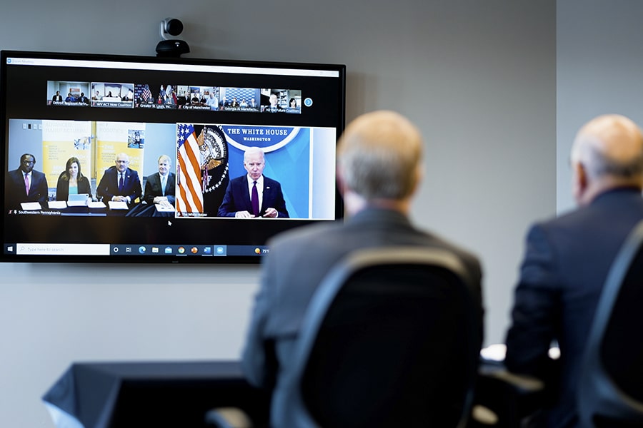A teleconference with President Biden and CMU President Jahanian