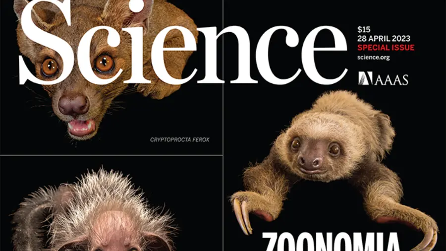 The cover of Science featuring the Zoonomia story