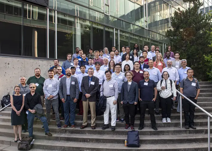 large group photo on steps