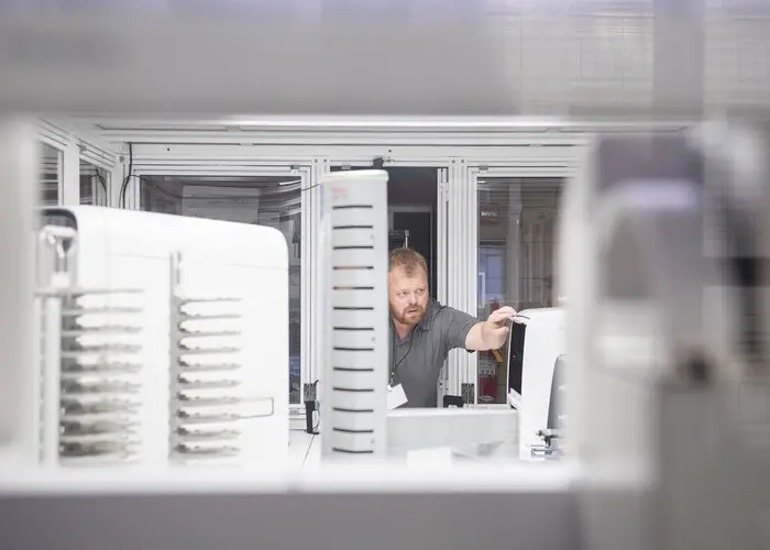 person inside laboratory