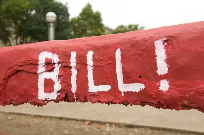 Bill! written on the Fence