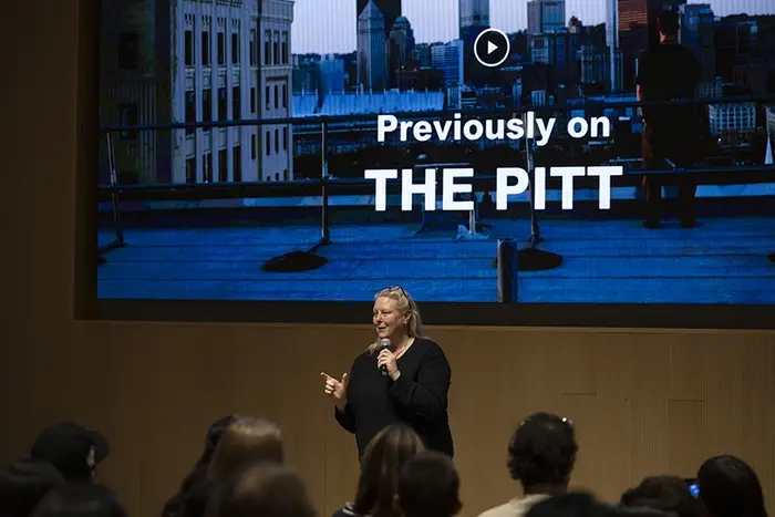 Kim Weild introduces a screening of "The Pitt."