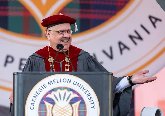 Farnam Jahanian at CMU Commencement.