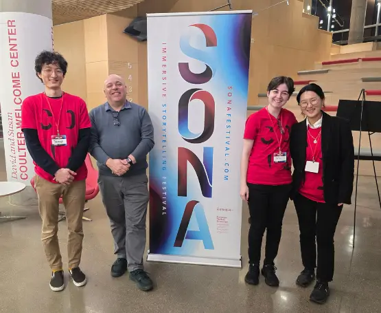 SONA festival team members Thomas Youn, Stephan Caspar, Stefani Taskas, and Seohee Lee