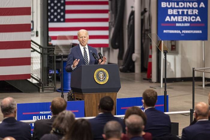 President Biden speaks at the gathering