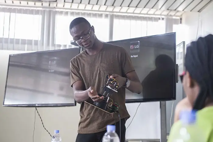 A student in a class