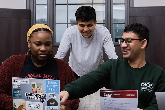 Students at a computer