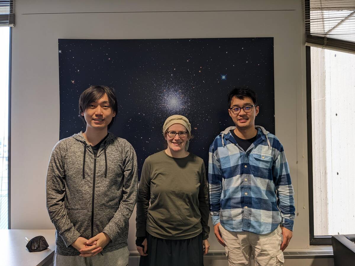 The Carnegie Mellon University Hyper Suprime-Cam team: Xiangchong Li, Rachel Mandelbaum and Tianqing Zhang.