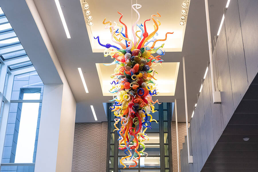 Chihuly sculpture in Cohon Center