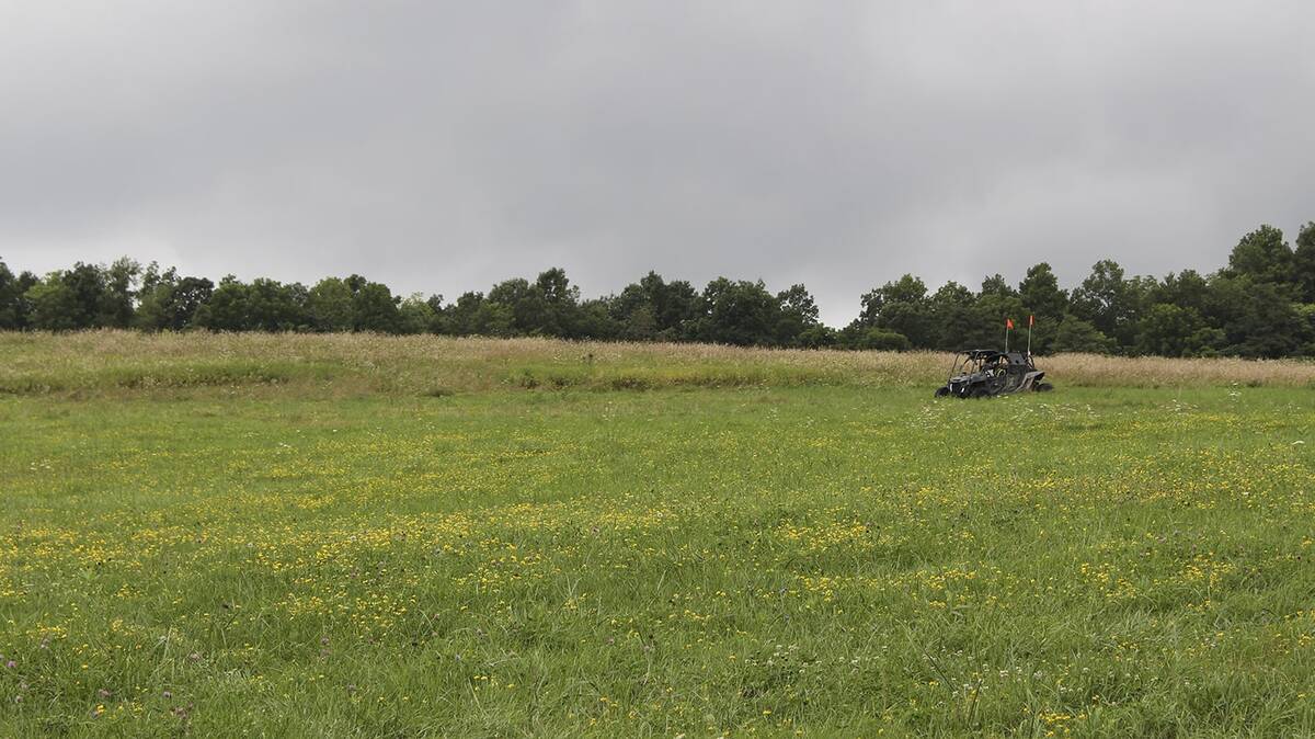 An ATV in a field