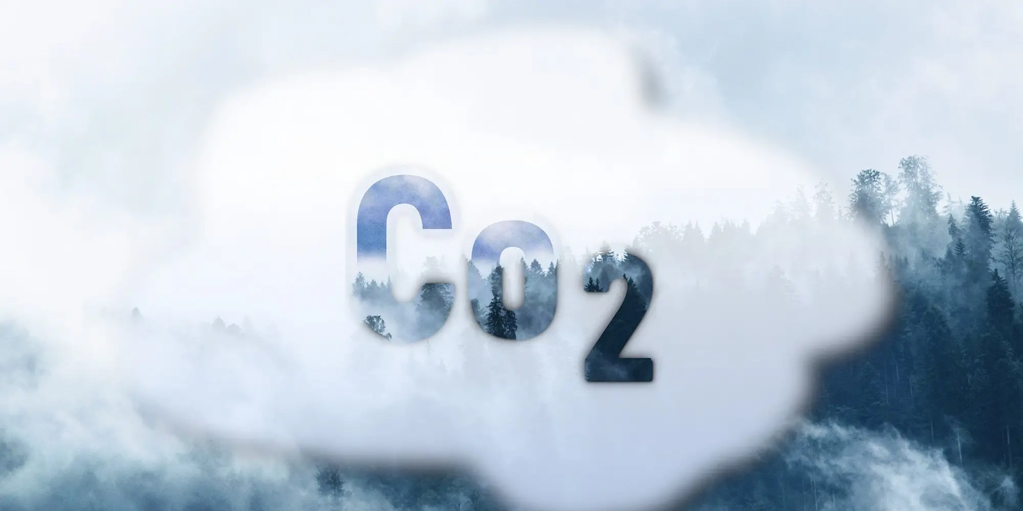 A graphic showing a cloud that reads "CO2"