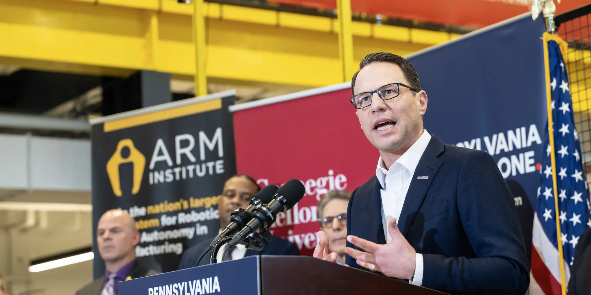 Gov. Josh Shapiro speaks at Mill 19.