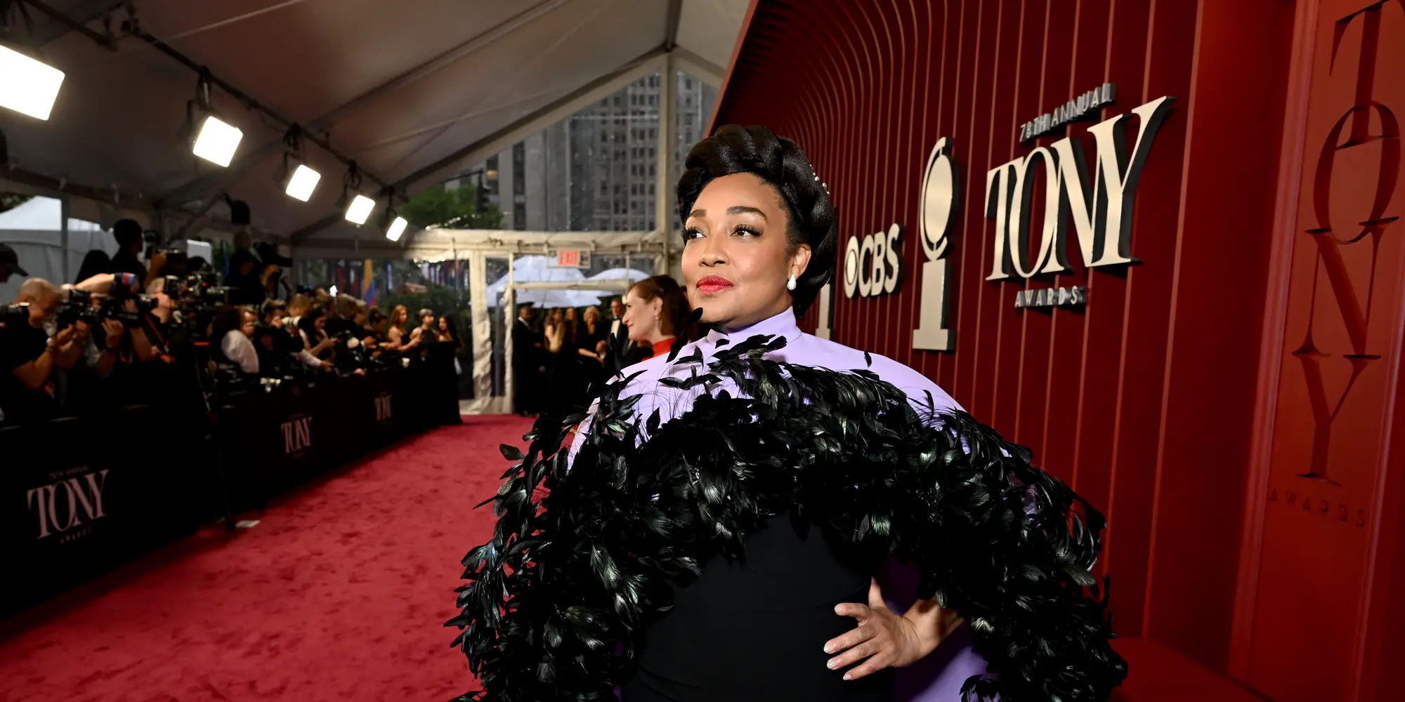 Natalie Venetia Belcon on the red carpet. 