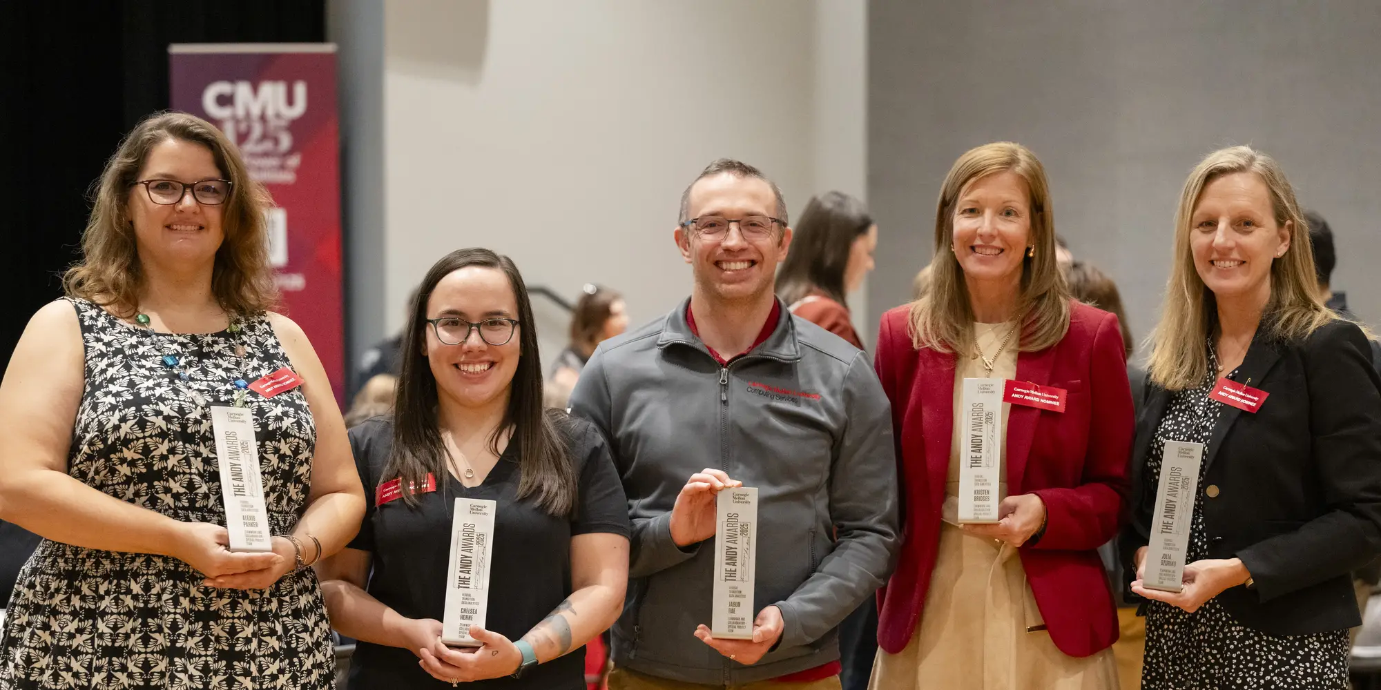 Andy Award winners Alexis Parker, Chelsea Horne, Jason Rae, Kristen Bridges, and Julia Dzurino