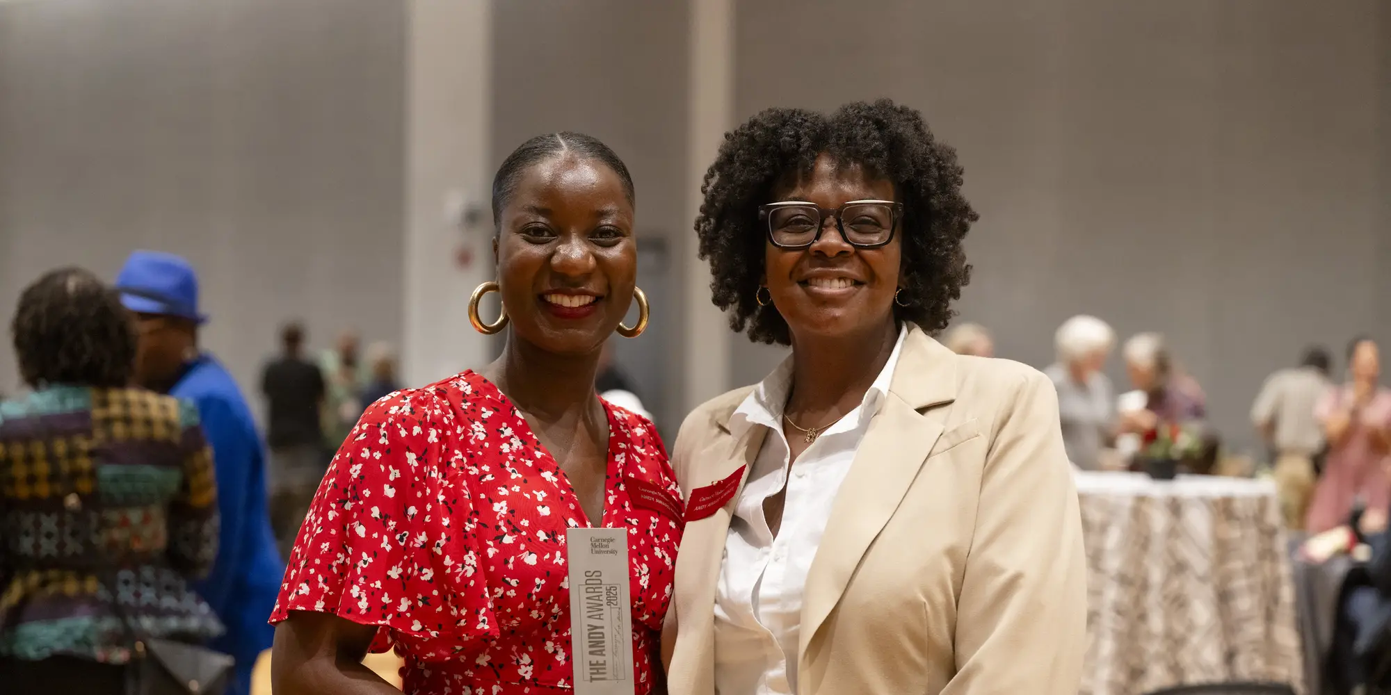 Andy Awards winner Candace Okello (left) stands with a fellow nominee