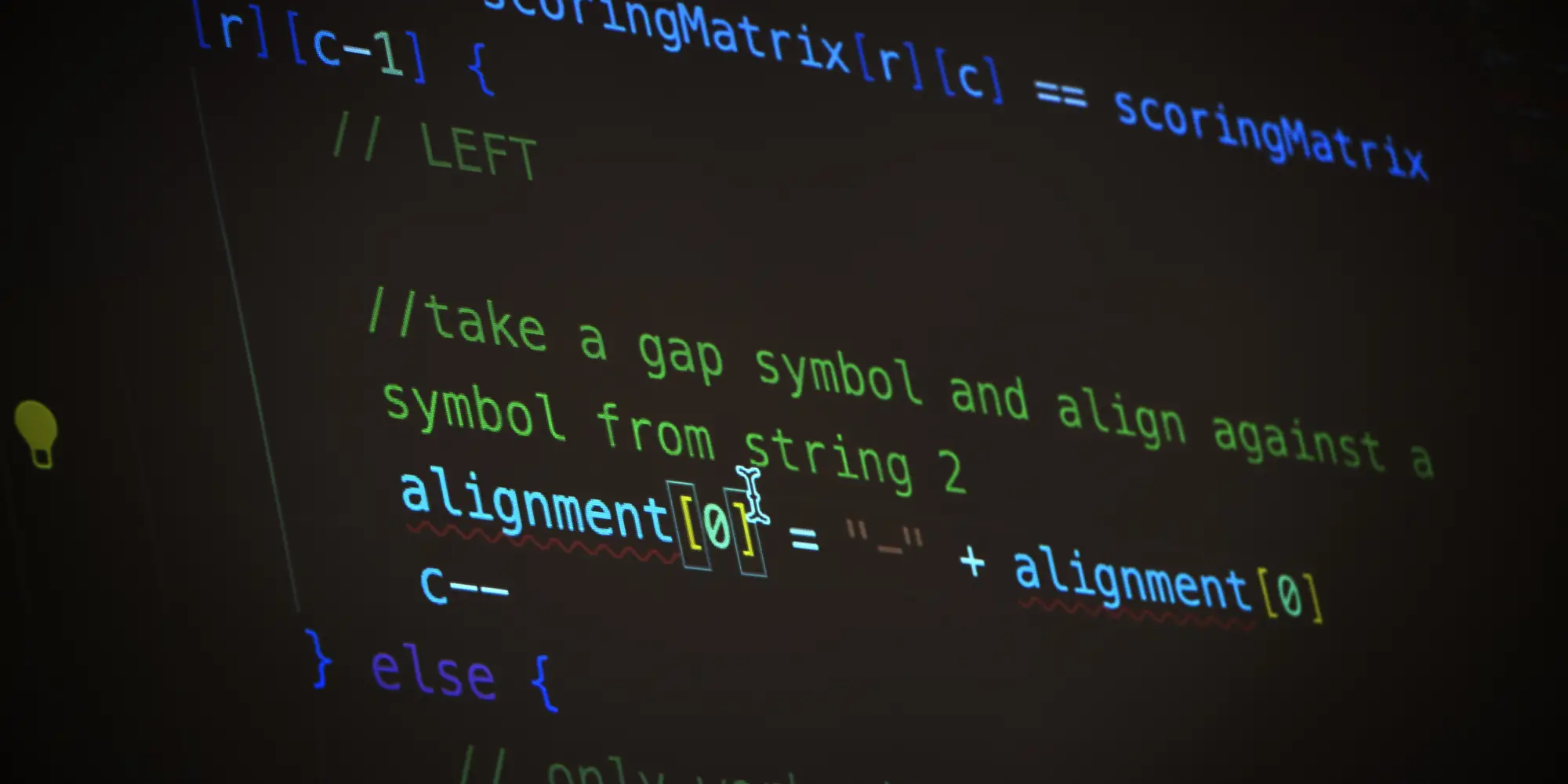 a black screen shows code