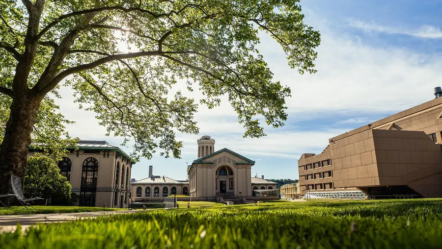 Looking at Hammerschlag Hall.