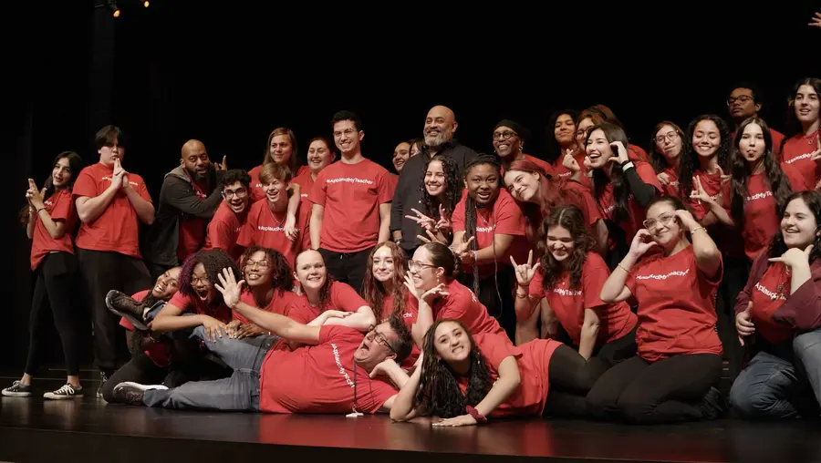 A group photo of the EITEA master class presented by the CMU School of Drama.