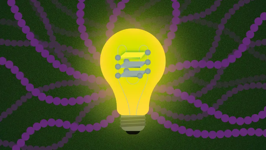 A graphic depicting a light bulb.