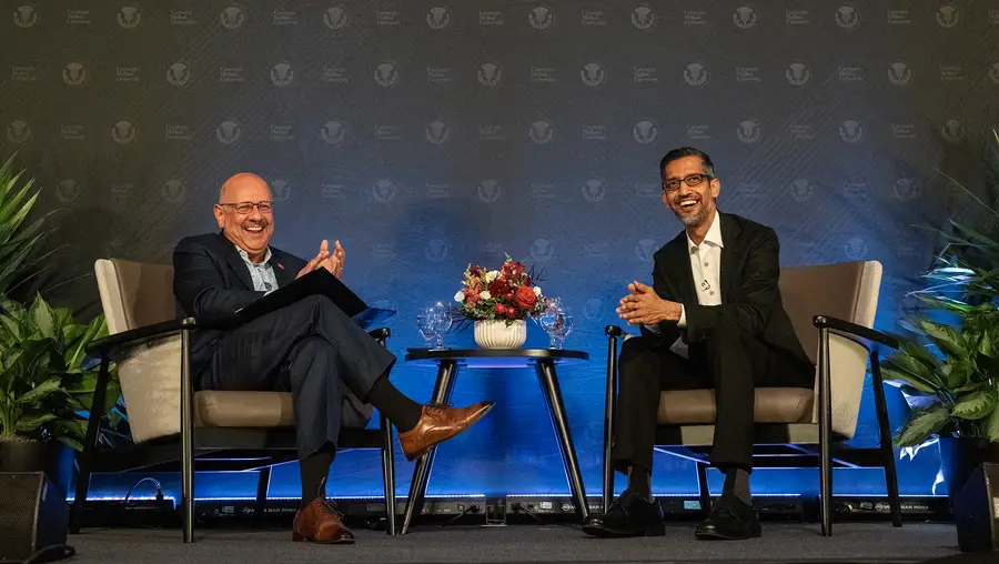 Farnam Jahanian and Sundar Pichai