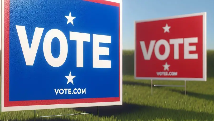 campaign yard signs image generated with AI