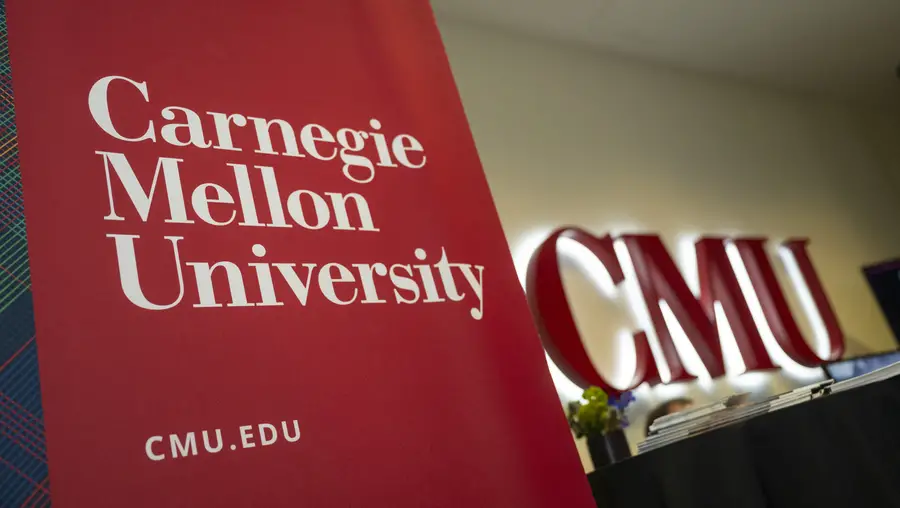 A CMU display in the Cohon Center.