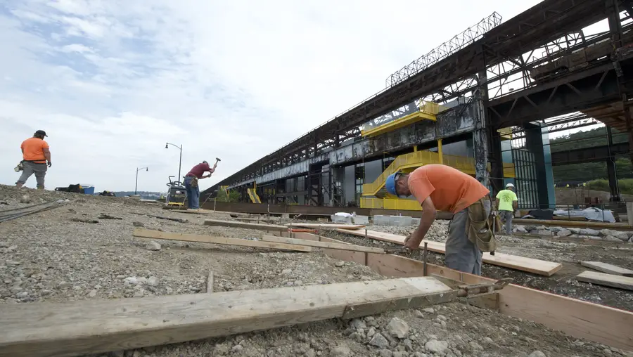 Construction workers on site.