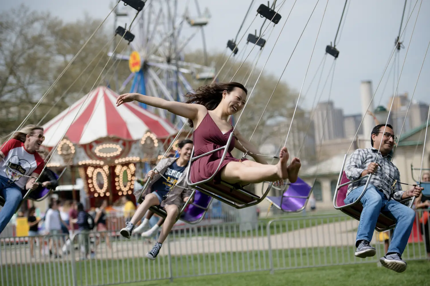 A student swinging