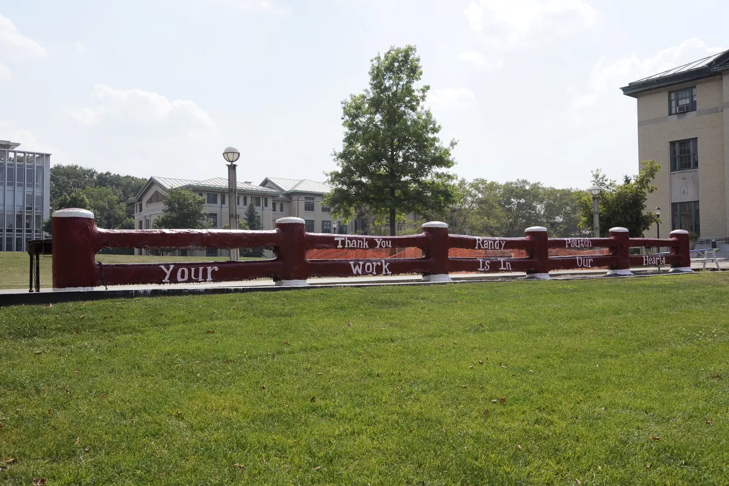 The Fence painted to memorialize Randy Pausch in 2008.