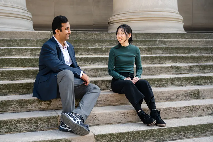 Amogh Ananda Rao graduated from the MS-QBB in December 2023, and Tina Ryu is a current student in the program.