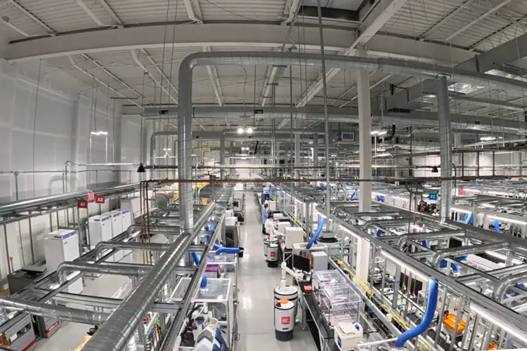 view of the biological and chemical innovation cloud lab from above