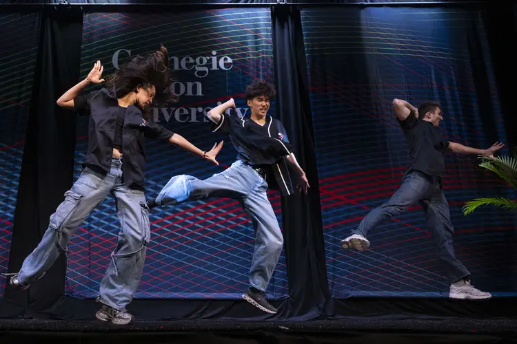 Students perform during the Community Collage event.