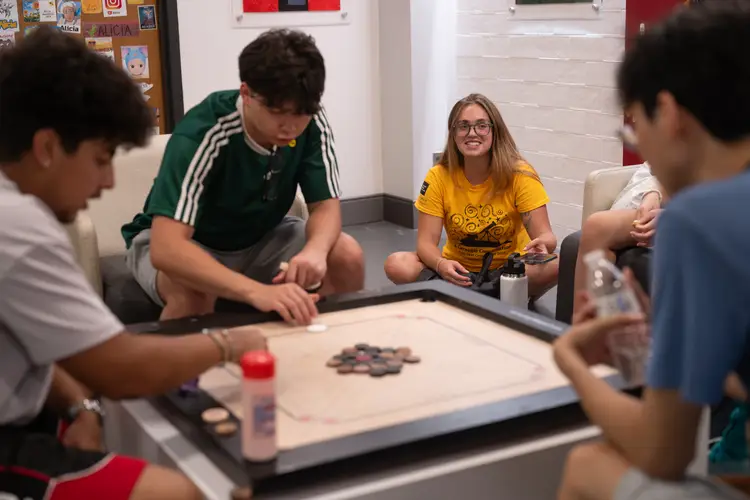 First Year students participate in a group activity during House Day.